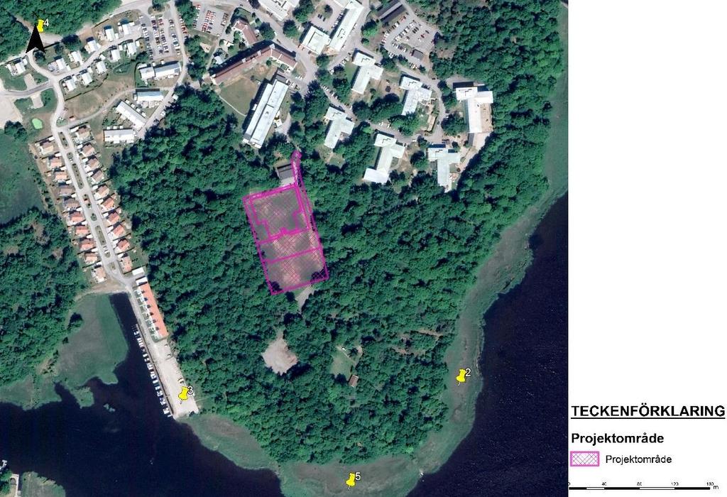 Figur 3. Karta över planområde och omgivning. 2.3 Markförhållanden Planområdet består av sandig morän, med ett inslag av glacial silt i sydöstra delen.