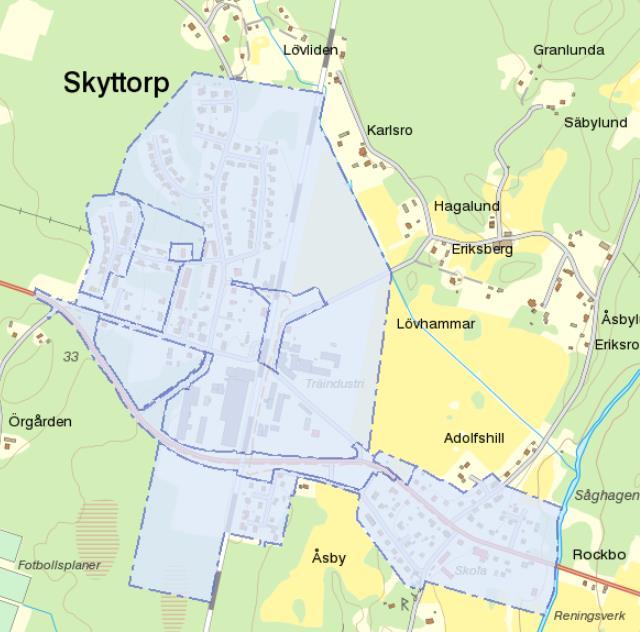 32 (41) Bild 5. Detaljplanelagt område i Skyttorp 7.2.6.