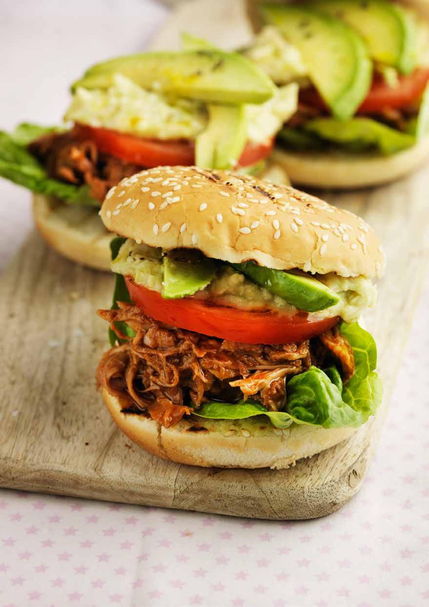 Pulled pork burgare