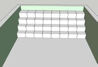 Ställ ut samtliga block i poolen för att kontrollera att de får plats mellan de färdiga väggarna, innan installationen.