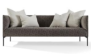 Talk Lounge Helene Tiedemann - 2015 Trästomme med nozagfjädring och stoppning av högelastisk polyeter och polyesterfiber. Metallben i svartlack. Kuddar finns i tre storlekar.