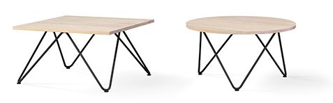 Bord i pulverlackad metall. White, Dark Grey och Black är i prisgrupp 1, övriga standardfärger i prisgrupp 2.
