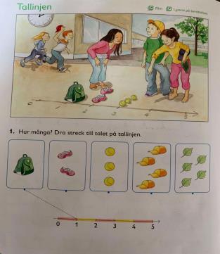 Bild 20. Ur Favorit matematik 1a, s. 10 Bild 21. Ur Favorit matematik 1a, s. 37 Majoriteten av textelementen i Favorit matematik förhåller sig till varandra genom avstånd och närhet.