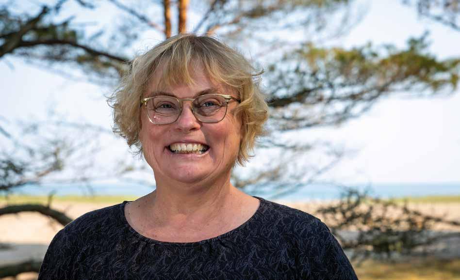 TT-kanalen 2/2019 Den totala avkopplingen finner Eva vid stugan på Gotland. ta mig an nya uppgifter. Det var för ett år sedan och sedan dess har jag haft uppdraget som sekreterare i styrelsen.