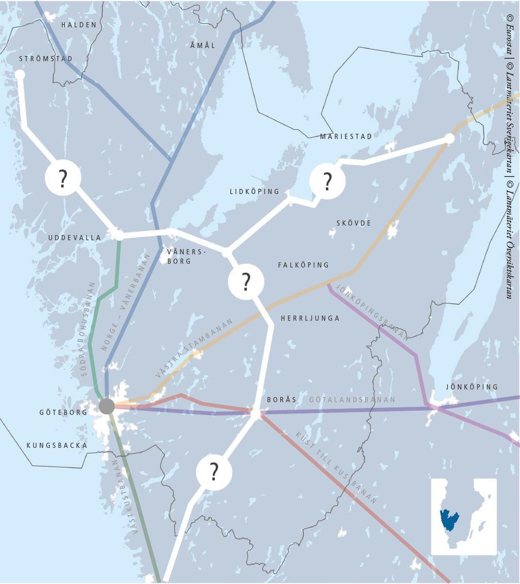 Åtgärder som finansieras av järnvägspotten Fortsatt upprustning Kortare restider Spårbyte teststräcka Kortare restider Mötesspår Grohed Fler resmöjligheter