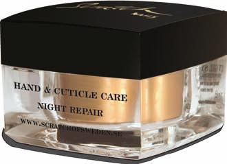 Scratch Hand- och Nagelvård Hand & Cuticle Care Night Repair En intensivvårdande och djupverkande reparationssalva/balm Utvecklad för torra nagelband och självsprucken hud.