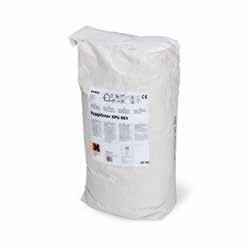 Densitet Torrpulver 1200 kg/cm³ Härdat 1600 kg/cm³ Vattengenomsläpplighet 0,17x10-6 m²/s Värmekonduktivitet 0,7 W/(m K) Vidhäftningsförmåga vid klistrad mineralullsskiva (brott i isoleringen) >0,02