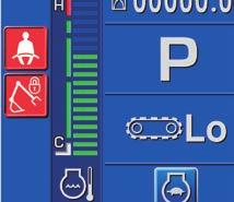 140 för PC55MR-5) gör det enklare för föraren att koncentrera sig på arbetet även när det är ont om