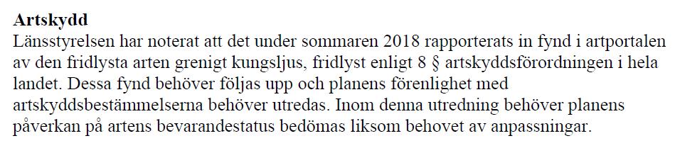 STADSBYGGNADSFÖRVALTNINGEN Handläggare Datum Diarienummer Mia Agvald Jägborn 2018-10-15 PBN-2017-287 PM: Utredning med anledning av förekomst av grenigt kungsljus inom detaljplanområdet för Börje