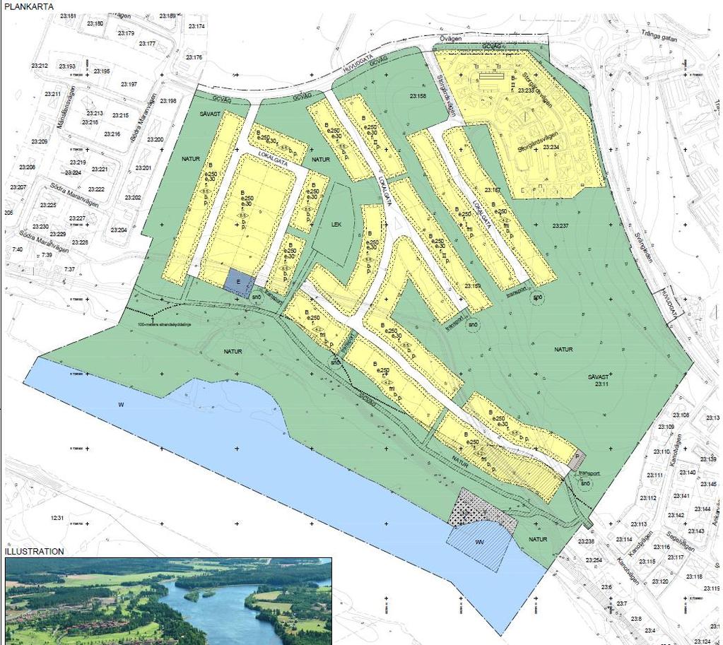 Kartorna nedan visualiserar de större förändringar som gjorts i planförslaget sedan samrådet.