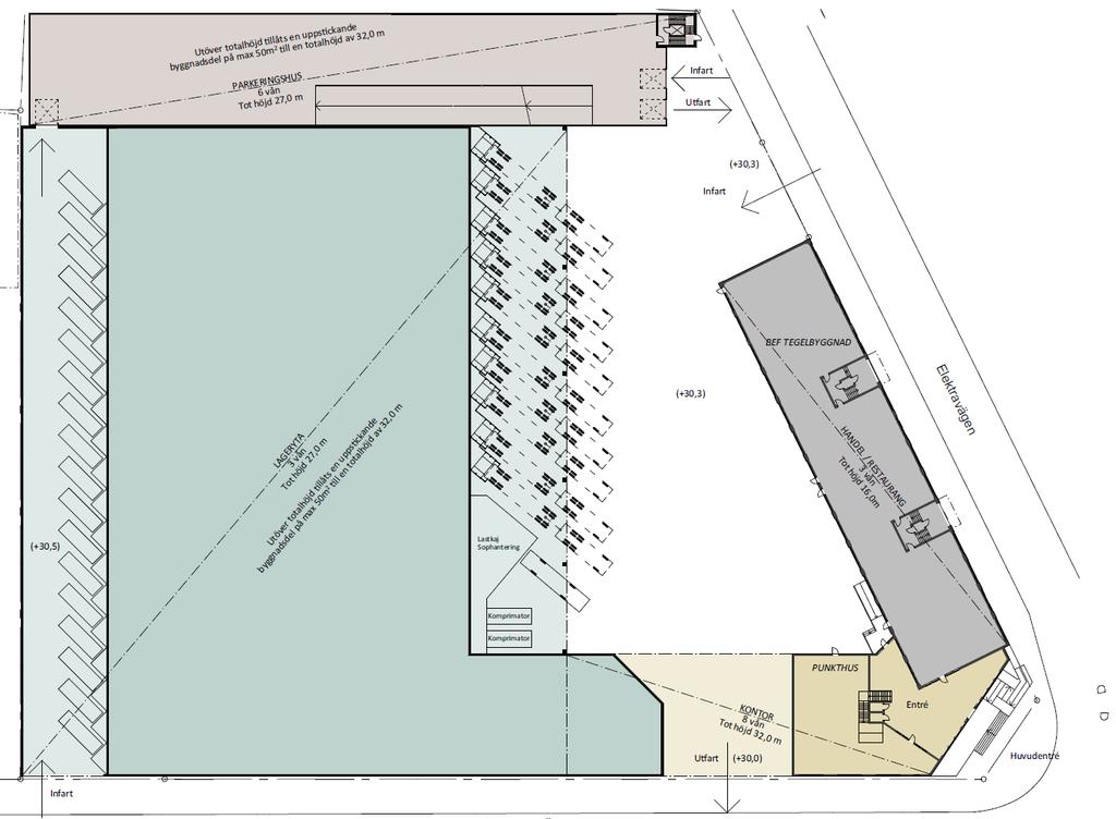 4 Figur 4. Illustrationsritning över planområdet från VIZ arkitektkontor, Fastpartner daterad 2017-12-12. 3 KRAV FÖR DAGVATTENHANTERING 3.