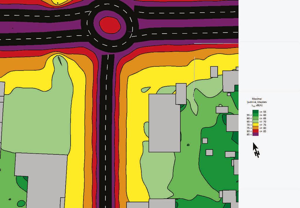Enskilda eller en gemensam uteplats ska således placeras inom detta område Projekt: Gullbrandstorp 1:548 Trafikbullerutredning (grön markering på kartbilden nedan).