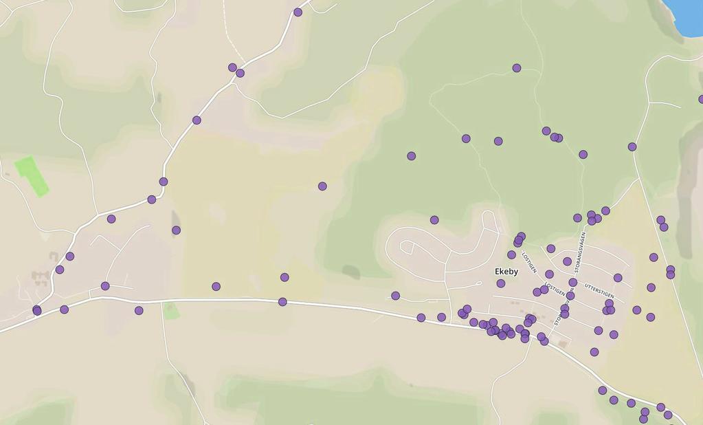 Osäker trafiksituation och tung trafik men också till viss del nedskräpning och motorcrosskörning i skogen.