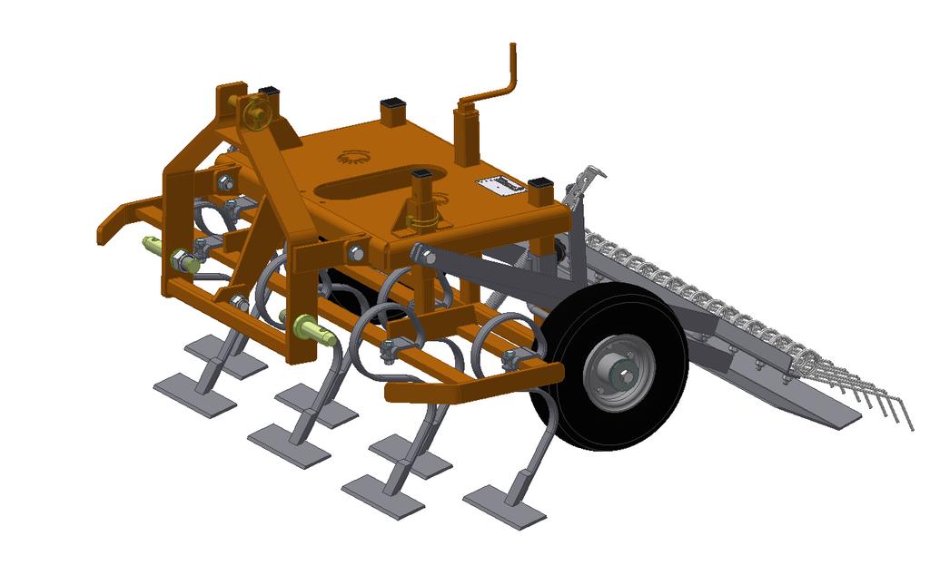 Inställning/daglig användning MR L3/S Sänk räfsan och sladdplankan till arbetsläget med hjälp av traktorns lyftarmar redskapet är nu klart att användas.