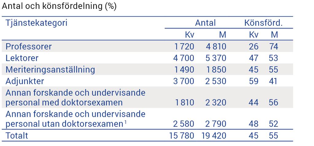 Undervisande och forskande personal efter