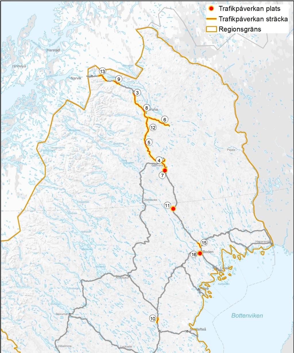 Regionala kartor Större planerade banarbeten Nedan presenteras Trafikverket, verksamhetsområde Investering och