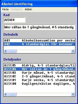 F4. Alkohol innehåller två delar och har två delrubriker.