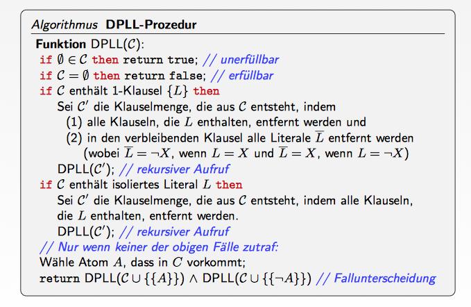 DPLL ALGORITHMUS
