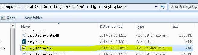 3.7.3 Tjänsten EasyDisplay ManagementService är stoppad Client Om du sitter på en EasyDisplay-client och får detta felmeddelande men programmet fungerar utmärkt på EasyDisplay-server så kan det vara
