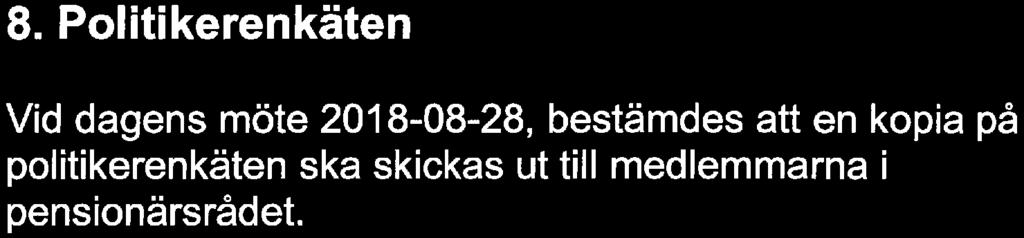 Rådsprotokoll 9 Pensionärsrådet