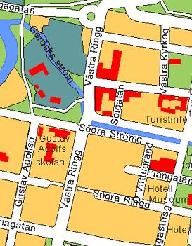 Mätvagnen var placerad strax norr om Norra Strömgatan på en innegård.