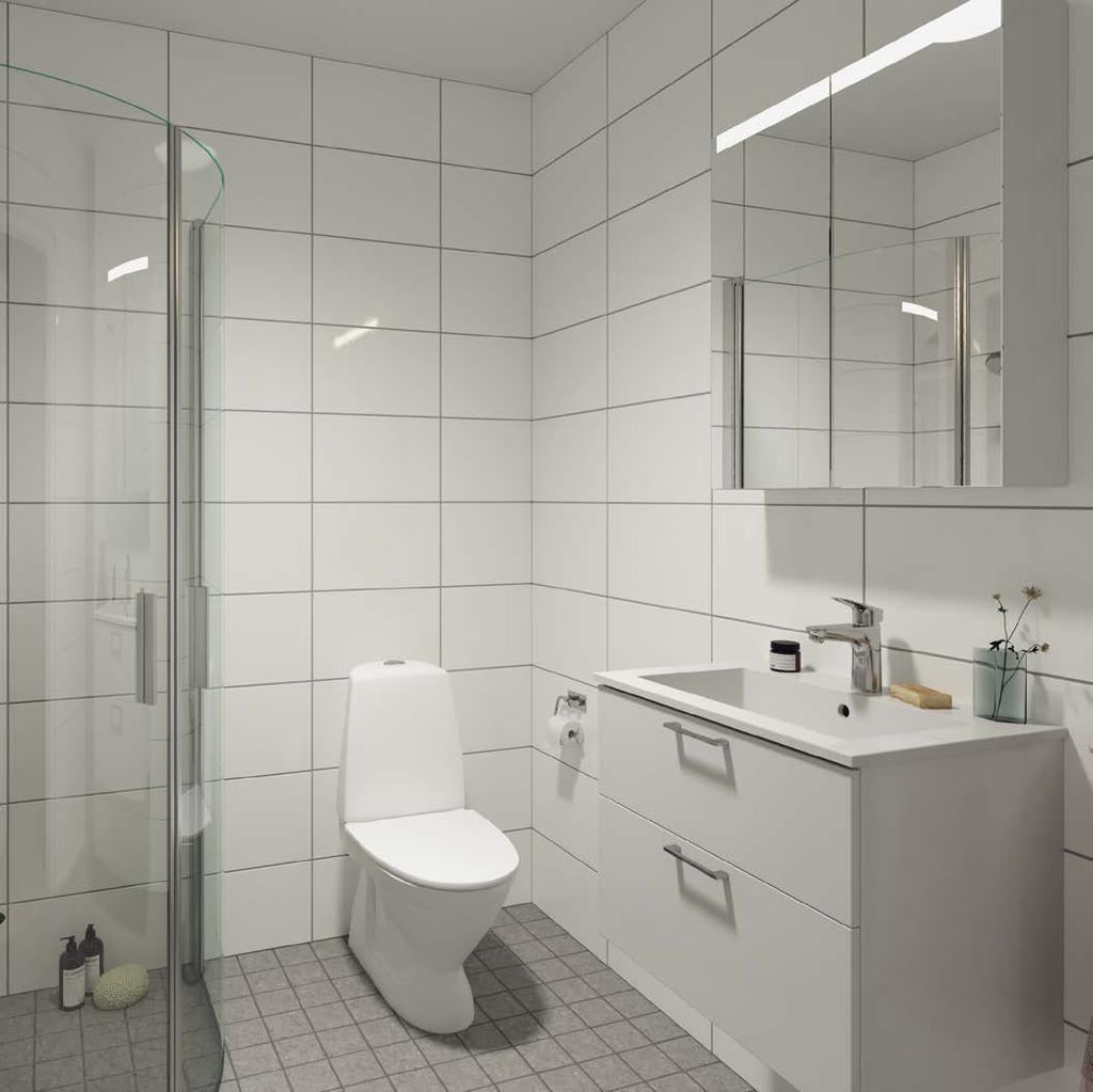 BADRUM God morgon och god kväll. Det är oftast här din dag börjar och slutar. Här i ditt eget lilla spa kan du ta en lång skön dusch. Sköna material och behaglig färgskala ger ett lyxigt intryck.