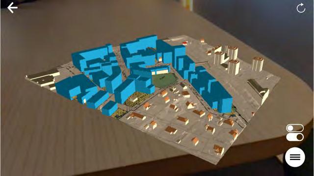 Augmented Reality (AR) av planprojekt FME AR i mobilen.