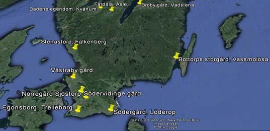 5 741 Västraby Skåne Växtodling och mjölkkor 650 Sandy clay loam, clay loam 8.4 725 Bottorp Kalmar Växtodling och kycklingar 411 Sandy clay loam, clay loam 7.