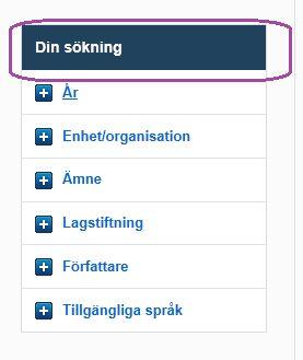 Om du inte har någon exakt referens men vill få en överblick över en viss dokumenttyp för ett visst år, kan du söka under
