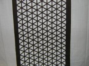nedtill sidor Bild Skick Såld 230 Löpare/tyg Vitt med brunt geometriskt