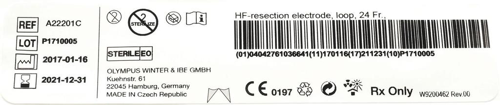 Bild 5 och 6: elektrodernas blisterförpackning Bild 7: modell- (REF) och partinummer (LOT)