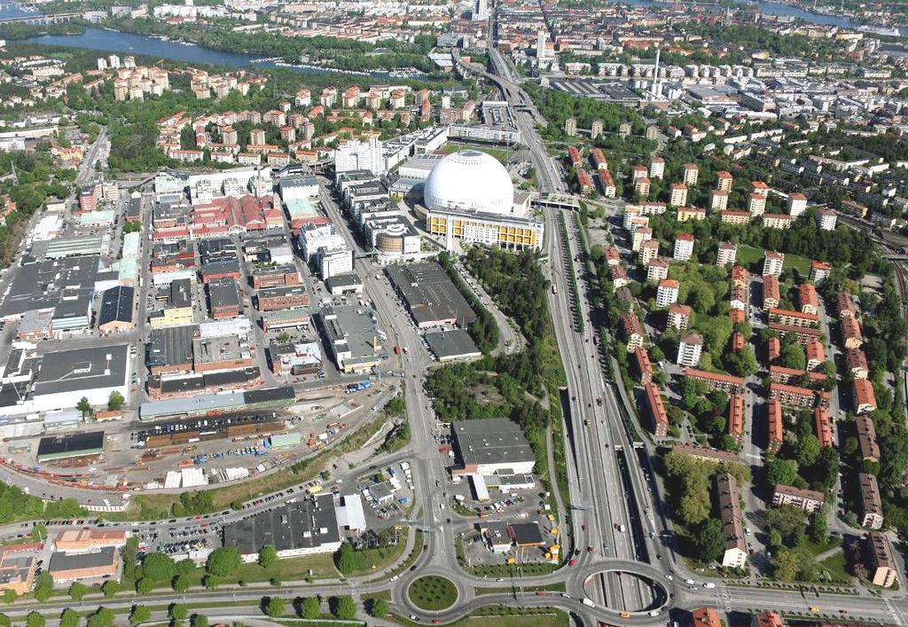3 (23) S-Dp 2008-09117-54 Planen syftar till att möjliggöra en ny idrotts- och evenemangsarena söder om Globen samt att i anslutning till arenan utveckla Globenområdet med fler butiker, kontorsytor