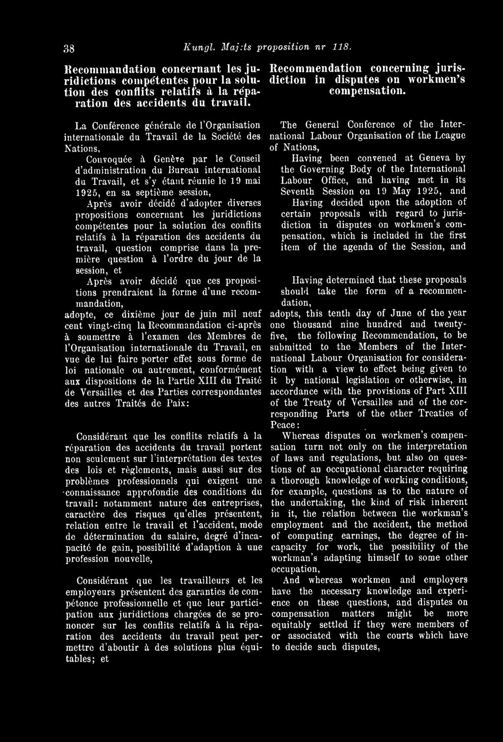 ration des accidents du travail.