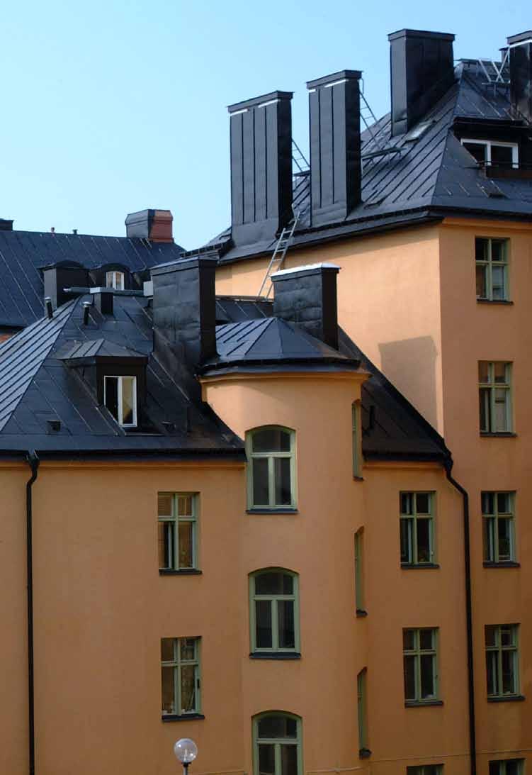 1940-1959 Modernism Dragen i 30-talets funkisstil höll sig kvar i denna epok. Dock har man åter igen börjat färga fasaderna i ljusa kulörer av gult, grått och brunt.