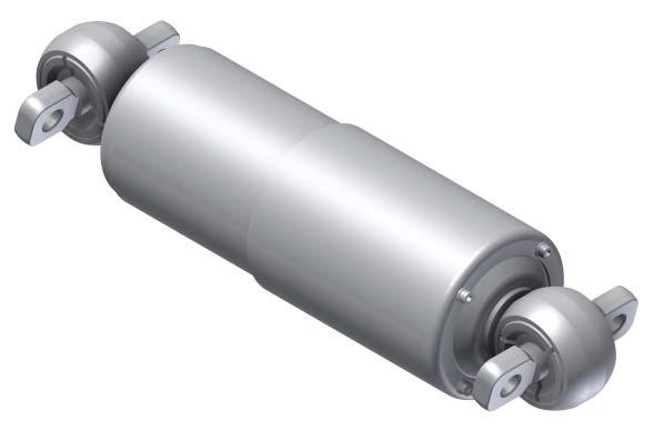 2.2.1.2 Hydraulic dampers The hydraulic dampers, see Figure 6, have linear damper characteristics with a blow off function which limits the maximum damper force. Figure 6. Hydraulic damper. The damper force for linear damping is given by equation (2).