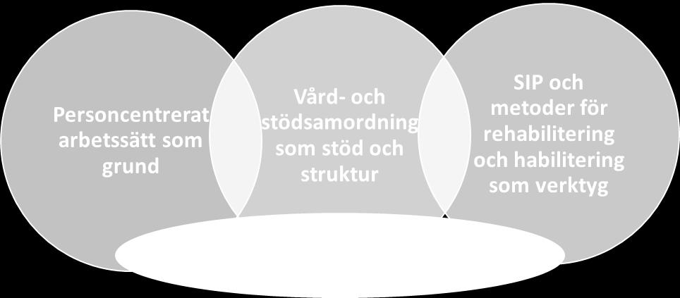 De professionella hjälper personen med tilltro till den egna förmågan och inger hopp inför framtiden. Den enskilde är en aktiv och jämlik part i vården.