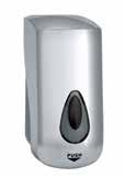 Soap dispenser, plastic Seifenspender, Kunststoff 65 x 185 x 75 mm, 300 ml 121209142 polished poliert 121209145 matt gebürstet 121209144 white weiss Double soap dispenser, plastic
