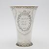 207 LARS WILHELM DAHLBERG - BRÖLLOPSBÄGARE. Silver, stämplad Lars Wilhelm Dahlberg, Lund 1867.