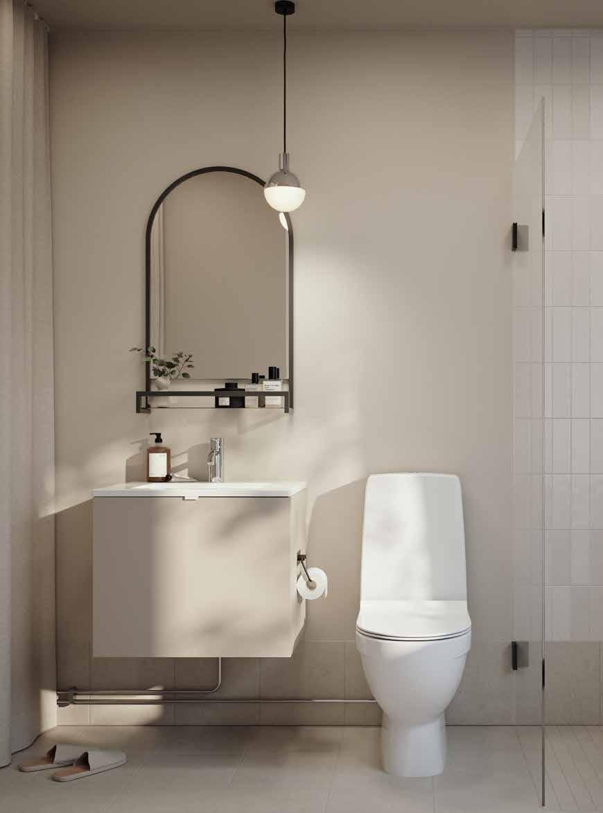 met är väl placerat med smidig access från alla rum och har både tvättmaskin och torktumlare.
