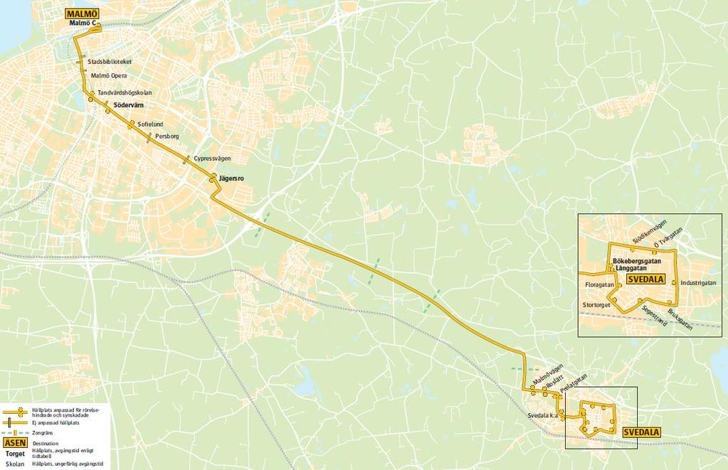 11 (18) 1.5.4 Linje 141 Malmö-Svedala Linje 141 förser Svedala med busstrafik till och från Malmö.