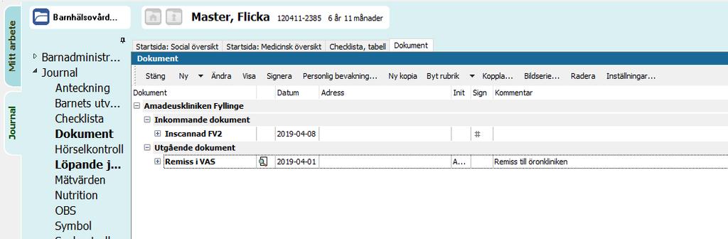 4. Skanna in remissvar, som ska kopplas till remissbevakning.