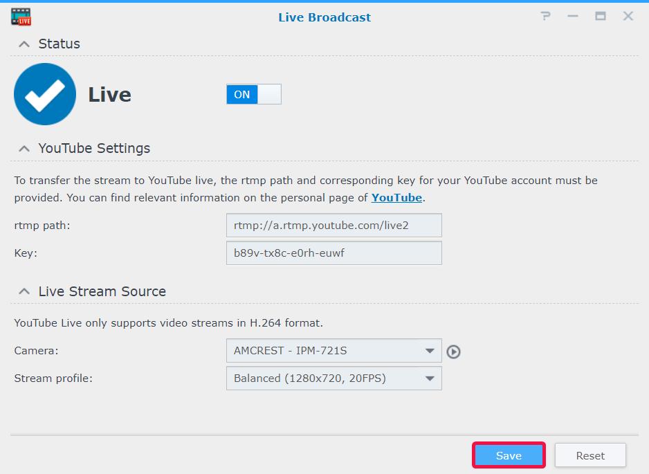 Strömma livevideo till YouTube Förutom att övervaka med Livevy kan du även dela videoströmmar på YouTube med applikationen Livesändning.