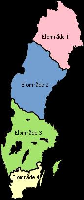 6 Elområde 4 behov av mer lokal produktion Produktion och förbrukning fördelar på de 4 elområderna, medelvärde