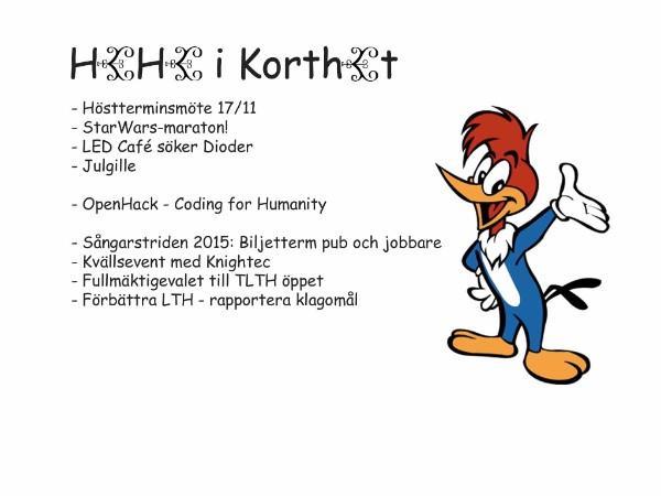 Hack Stiernblad E11, Tom Johansson E13 Ansvarig