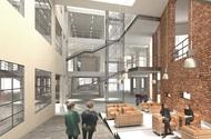 1100m2 Ombyggnadsarea 2900m2 Byggnadsarea 360m2 Bruttovolym 4500m3 Om- & nybyggnad till textilhögskola i Borås Simonsland Företaget har inte lagt till
