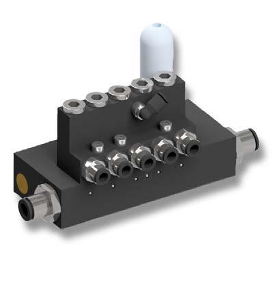 MULTIKEIS-Ejektor k Betriebsanleitung Signal zum Abblasen Signal zur Vakuumerzeugung Steuersystem Signal an das Steuersystem Schalldämpfer Druckluft Druckluft Zum Lösen des Werkstücks