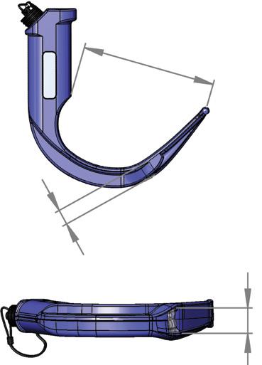 SPECIFIKATIONER DEL 103 mm (bladspets till handtag) GVL 5 Höjd vid kamera: 14 mm Bredd vid kamera: 27 mm Bladspets