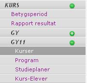 Vid exempelvis språk är det viktigt att välja den generella kursen (ex MODXXX01) i Kurs och specialiseringen (ex MODFRE01) i Specialisering. 4. Kurser 4.