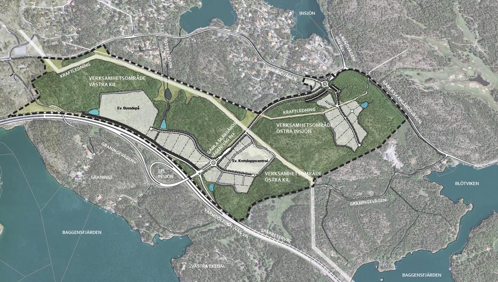Karta över verksamhetsområde Kil, Planprogram,