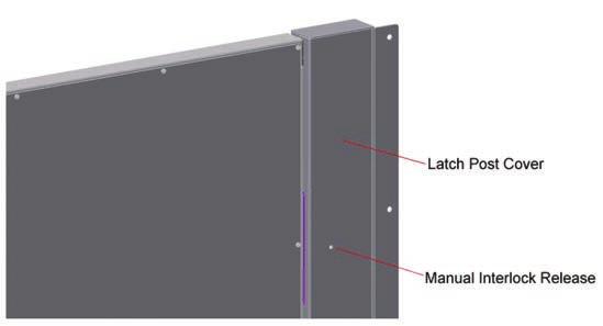 Top Landing Gate The optional top landing gate is provided with a combination mechanical lock and electric contact (interlock). The Interlock: Prevents the lift from running if the gate is not closed.